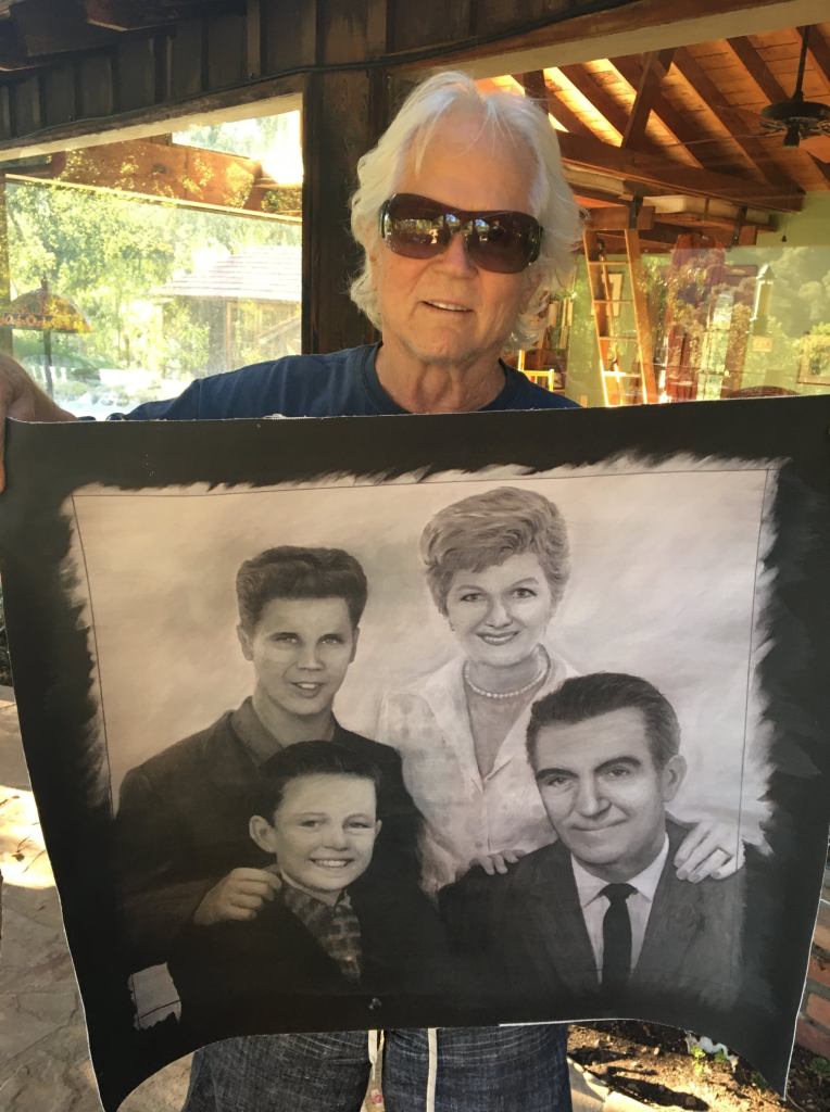 Tony Dow with Leave It to Beaver art