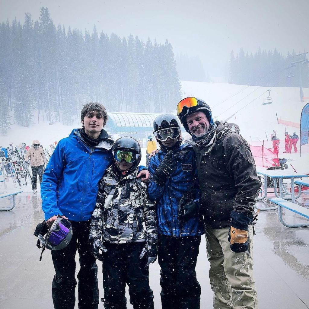 Greg Vaughan sons ski trip